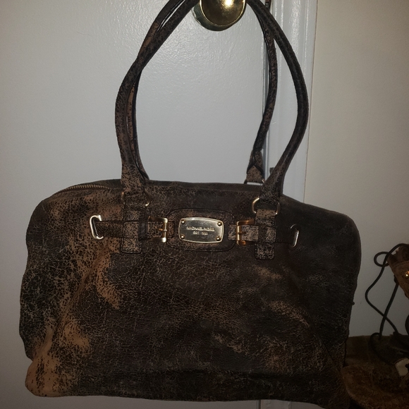 Rustic MK wedge zip boots and matching bag - Picture 8 of 8